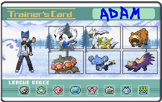 My trainer card