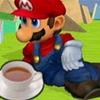 mario Drinking coffee