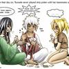 Tsunade losing at Strip Poker