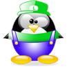 Tux as luigi