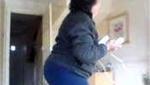 someone playing boxing on the wii super funny